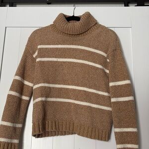 Lulus Striped Turtleneck Sweater